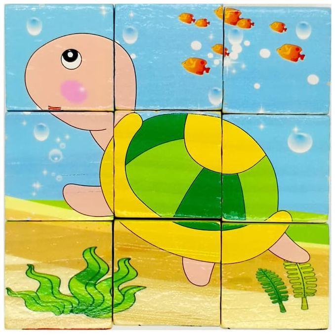 

14.84Ftgrdujh- Tbp04 Puzzle Block Sea Animal / Blok Puzzle Binatang Laut -Toko-Boneka.
