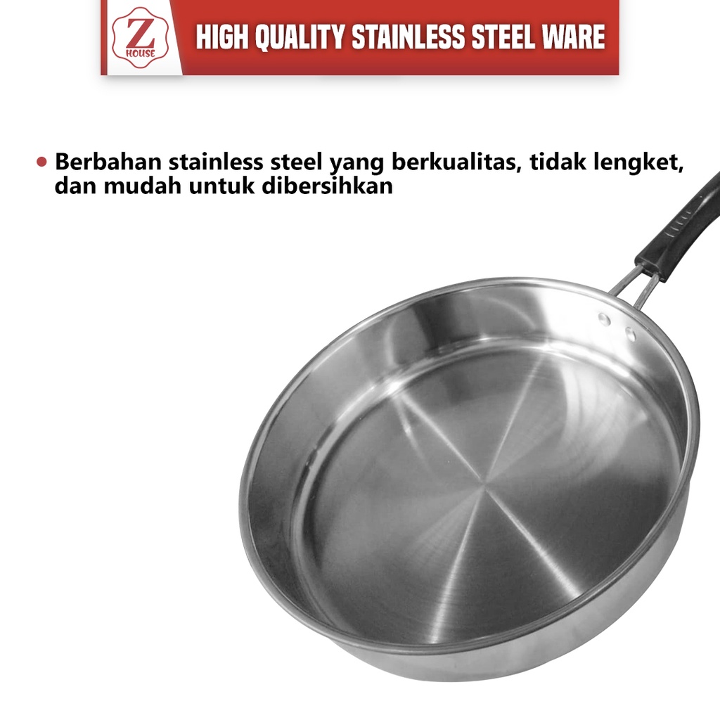 PANCI SET WAJAN PENGGORENGAN ISI 3PCS SERBAGUNA STAINLESS STEEL/PANCII TRFLON STAINLESS KOS MURAH PROMO