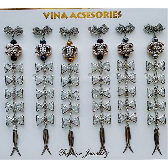 ISI 6 PCS BROOCH DAGU CHANEL PITA