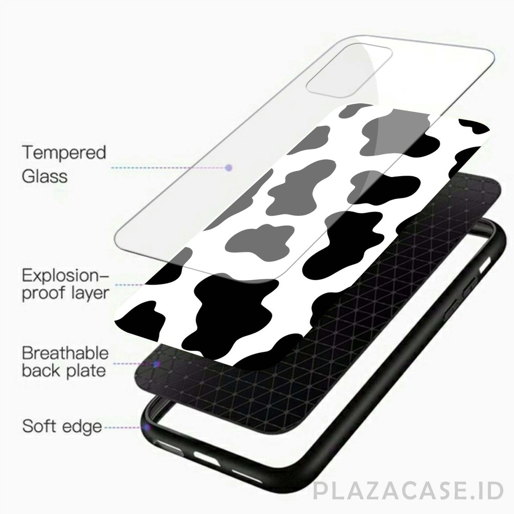 Softcase Glass Cow [K79] for All Type Redmi 9A 9C Y12S C17 A73 A53 POCO X3 A15 A11K RENO 4 RENO 4F