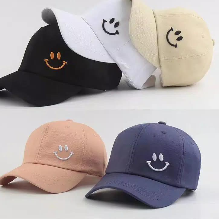 ✻ New Topi wanita smile topi wanita polos topi wanita gaul topi wanita kekinian topi viral topi seny
