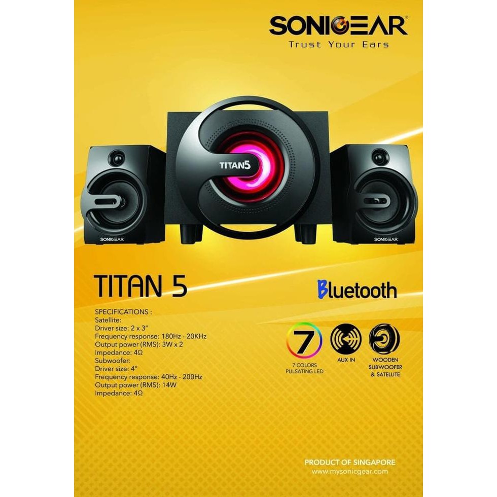 PROMO Speaker Sonic Gear Speaker Titan 5 BTMI STOK TERBATAS