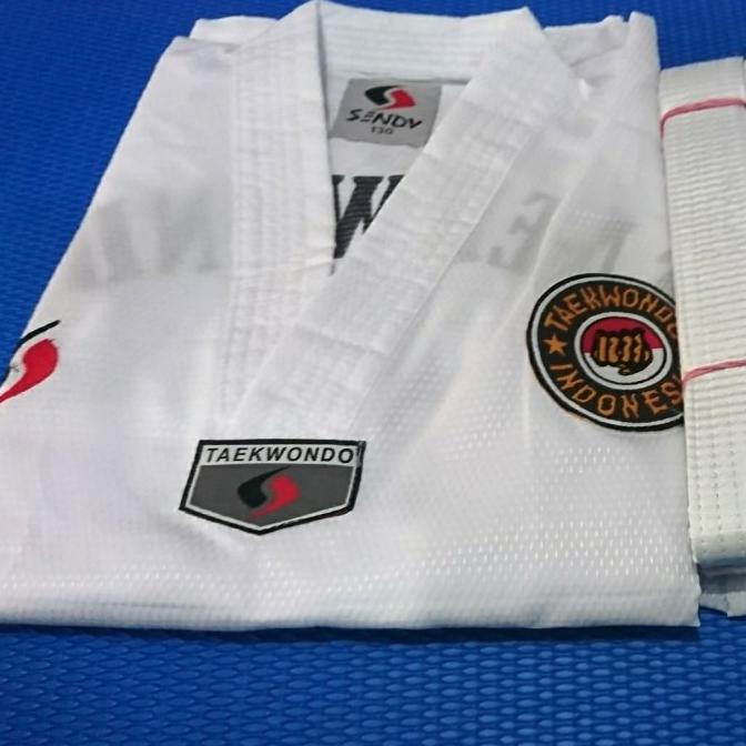 Dobok Taekwondo Sendy Diamond kerah putih pemula