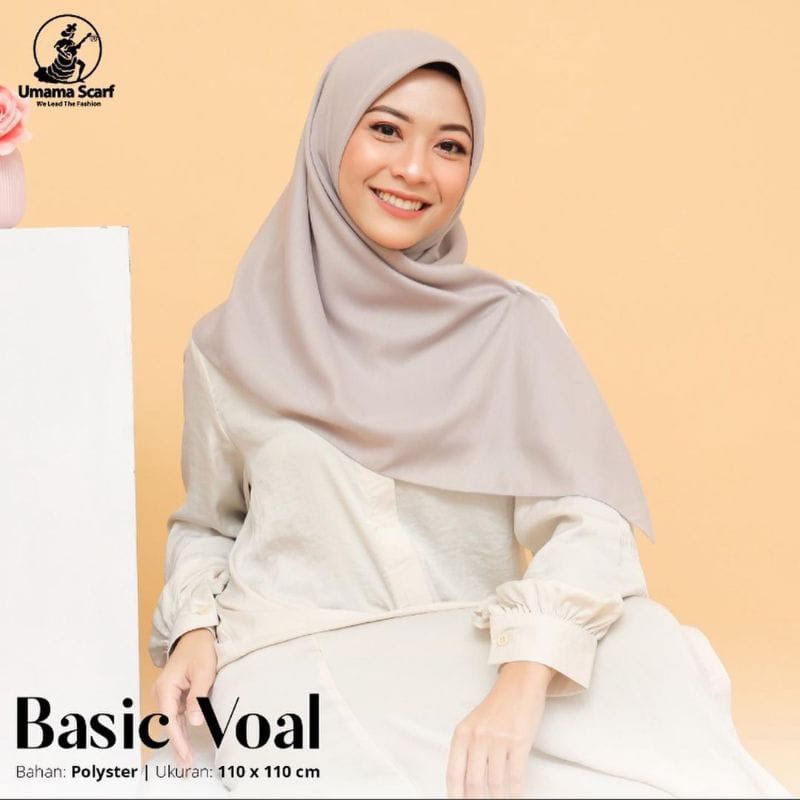 Jilbab Segiempat Basic Voal Polos Kerudung Segiempat Basic Voal Umama Kerudung Segiempat Polos Pasar Hija'b