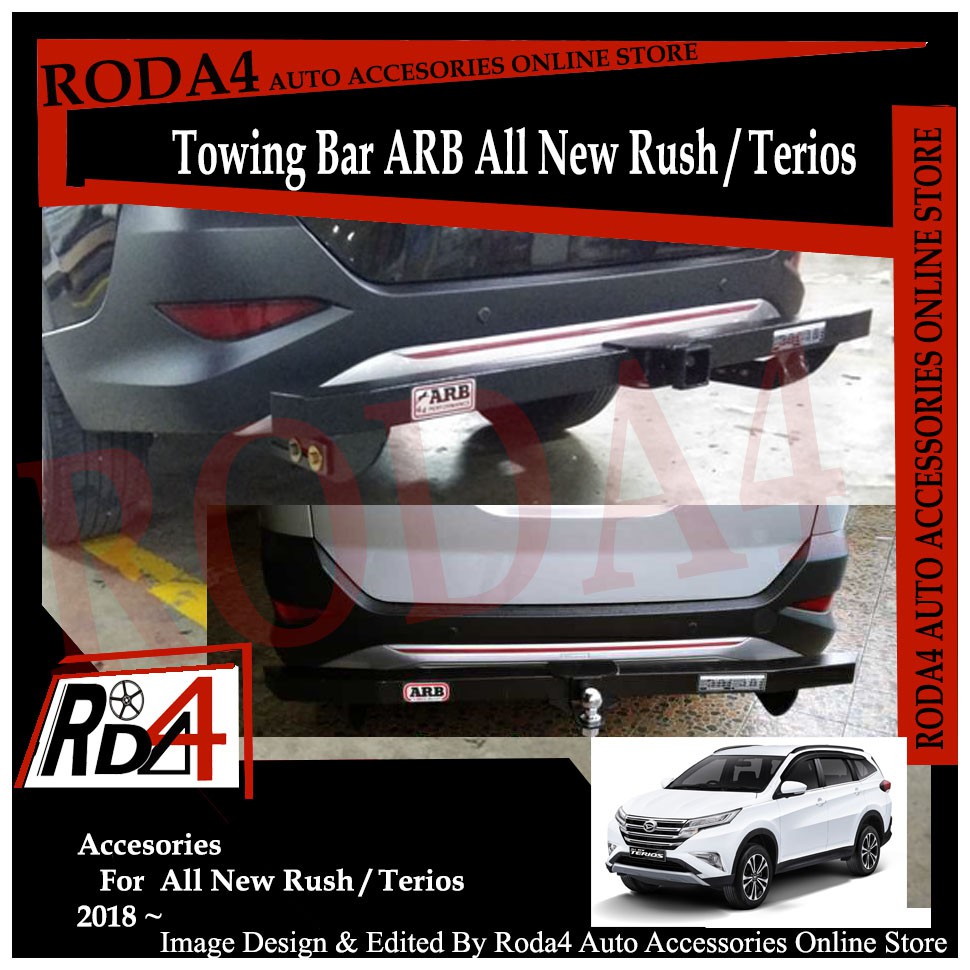 Pengaman Bumper Besi Towing Bar ARB All New Rush - All New Terios 2018