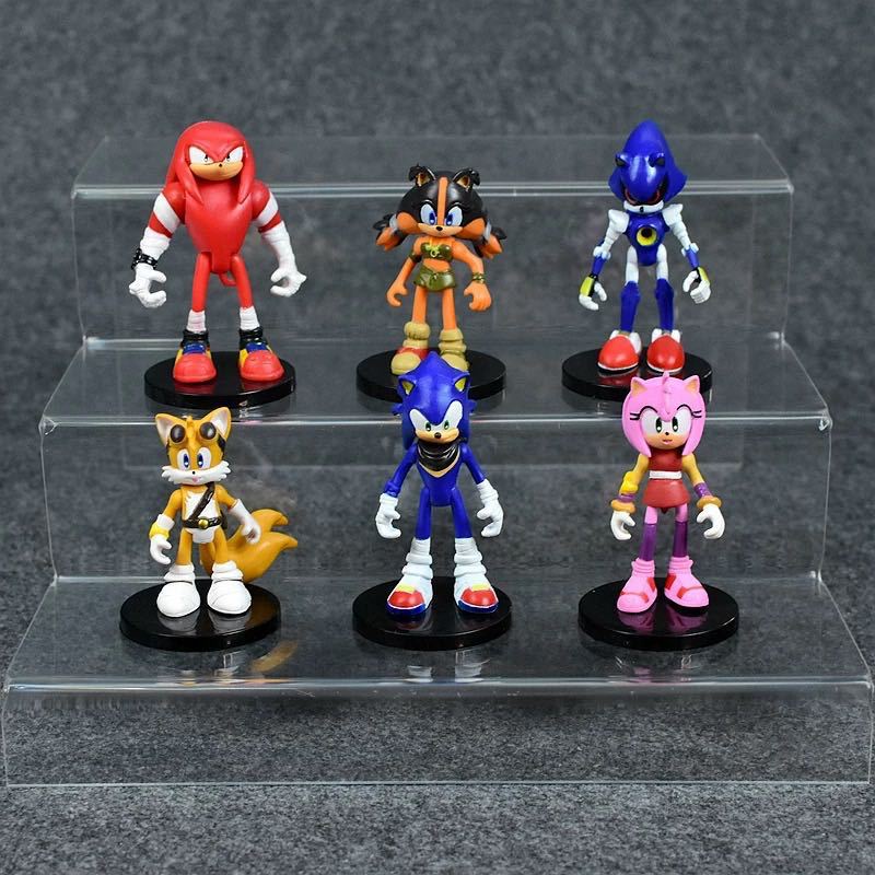 6pcs / set Mainan Action Figure Sonic Boom Rare Dr Eggman Shadow Tails Bahan PVC Ukuran 6-7cm Untuk Hadiah Anak