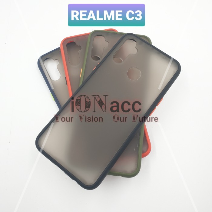 MY CHOICE CASE REALME C3 NEW - HARDCASE DOVE TPU MACARON COLOUR