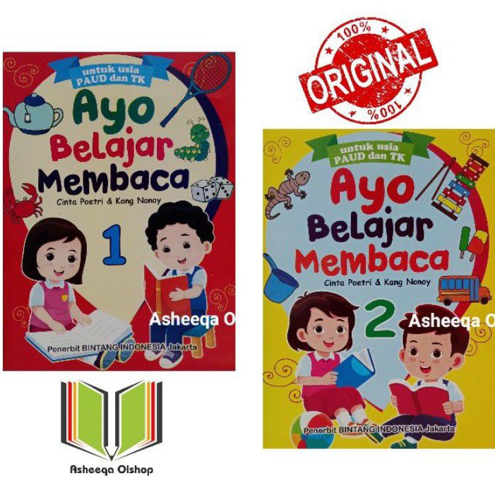 Buku Ayo Belajar Membaca 1 &amp; 2 untuk Paud/Tk