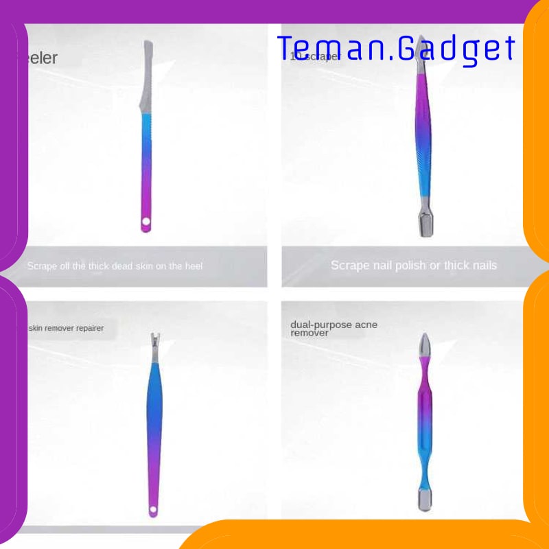 TG-FE367 NELBEAUTY NAIL ART SET GUNTING KUKU MANICURE PEDICURE 7 PCS - 7023D