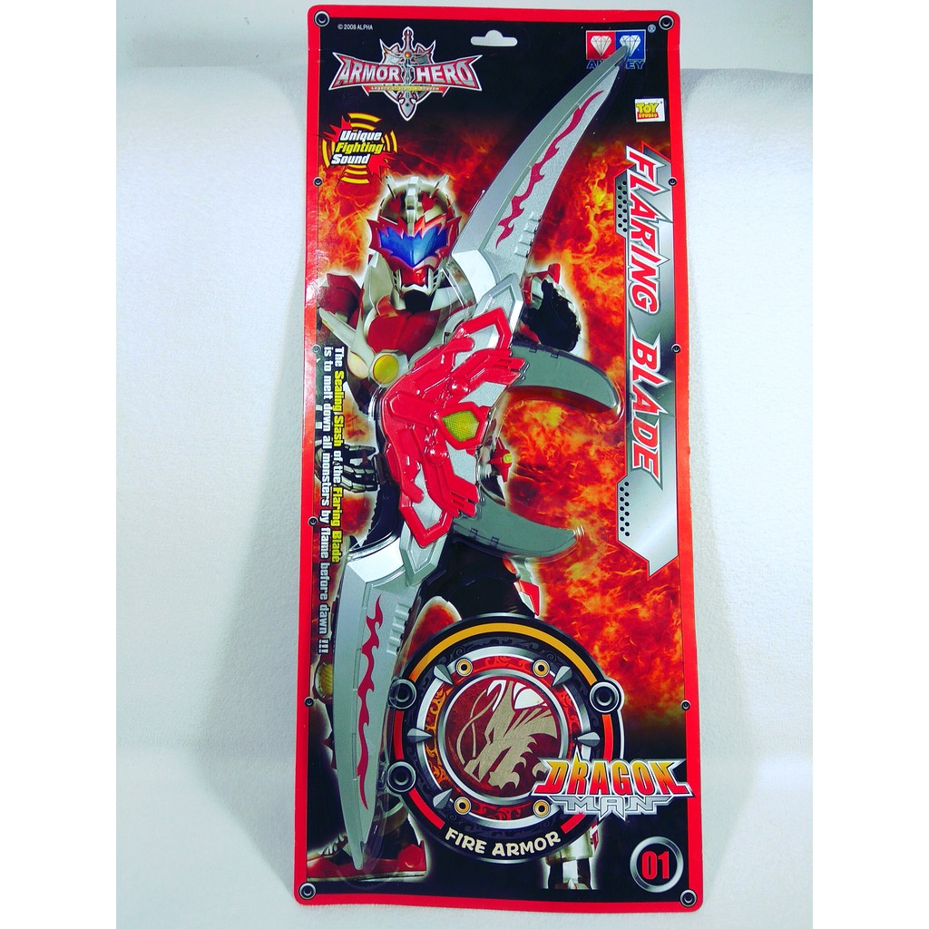 Armor Hero Flaring Blade Dragon Man Ori Auldey Kemasan Blister