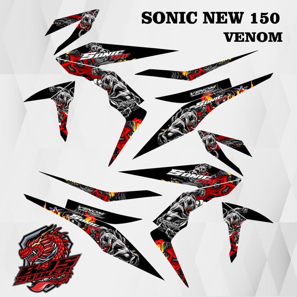 Striping sonic new 150 cc - Stiker Decal honda sonic 150 sonic venom 1