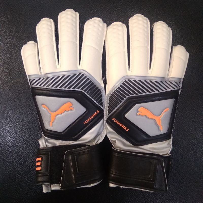 Sarung Tangan Kiper Anak [PROTECT TULANG] - Puma Football Glove One 3 Protect Finger White - Origina