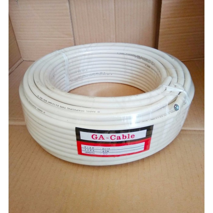 Kabel Roll - Kabel Listrik Tunggal - Kawat 2 X 1.5 Nym Ga-Cable 1 Roll