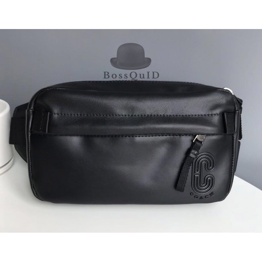 Coach Edge Belt Bag Crossbody Full Black