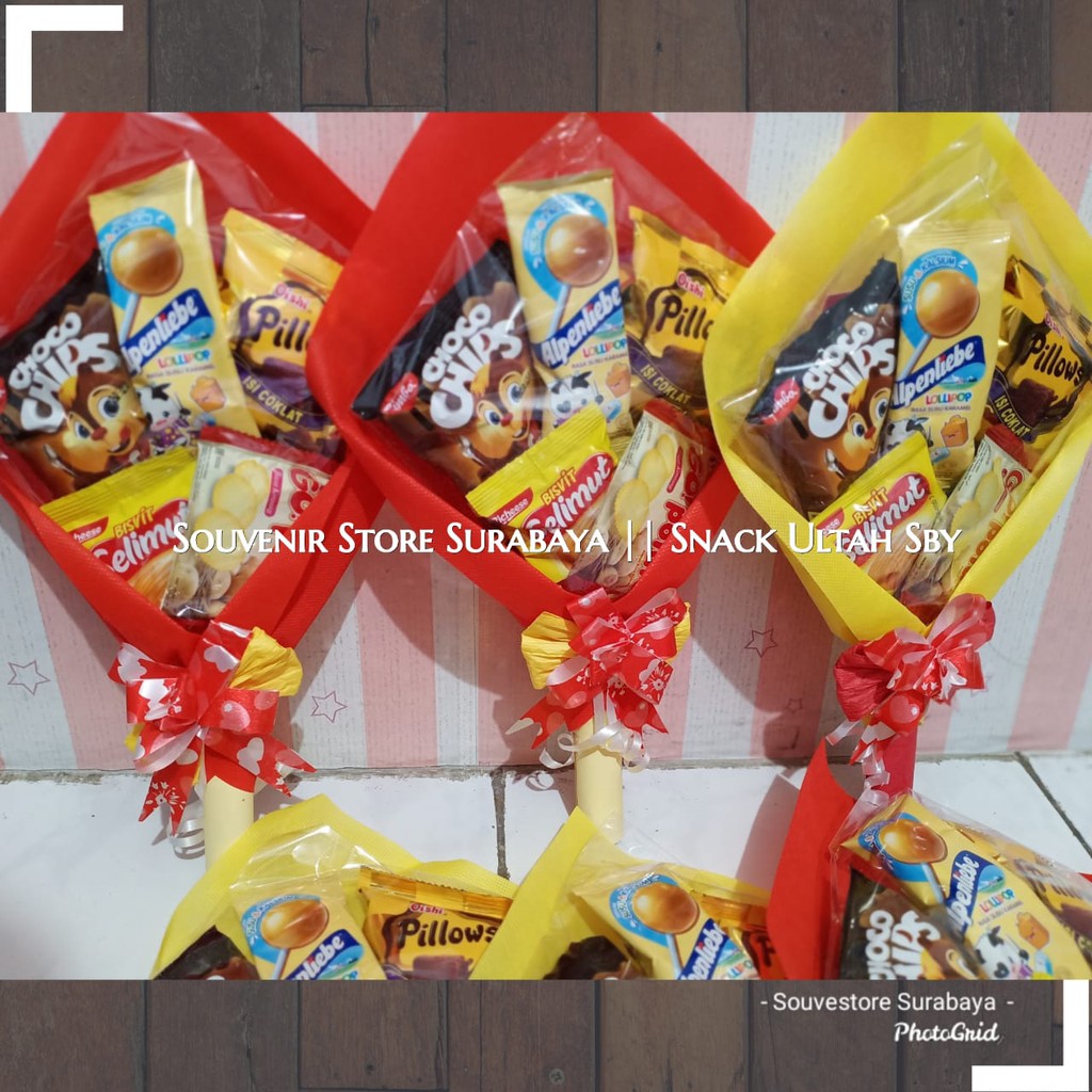 Souvenir Snack Ultah/ bingkisan ulang tahun sby / bucket snack mini / bucket snack ulang tahun