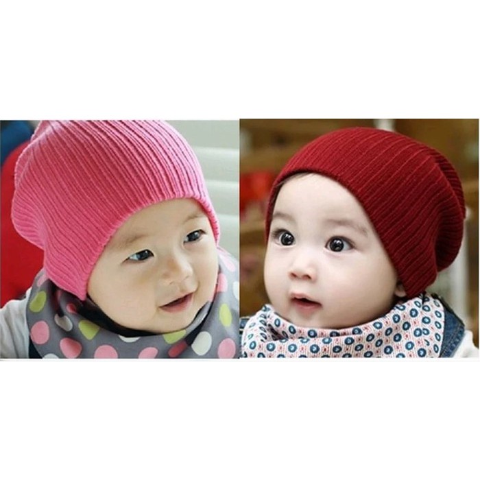 HappyOliver KUPLUK SIMPLE PLAIN (A) Topi Anak Lucu Model Kupluk Usia 0 Sampai 3 Tahun Kualitas Terbaik