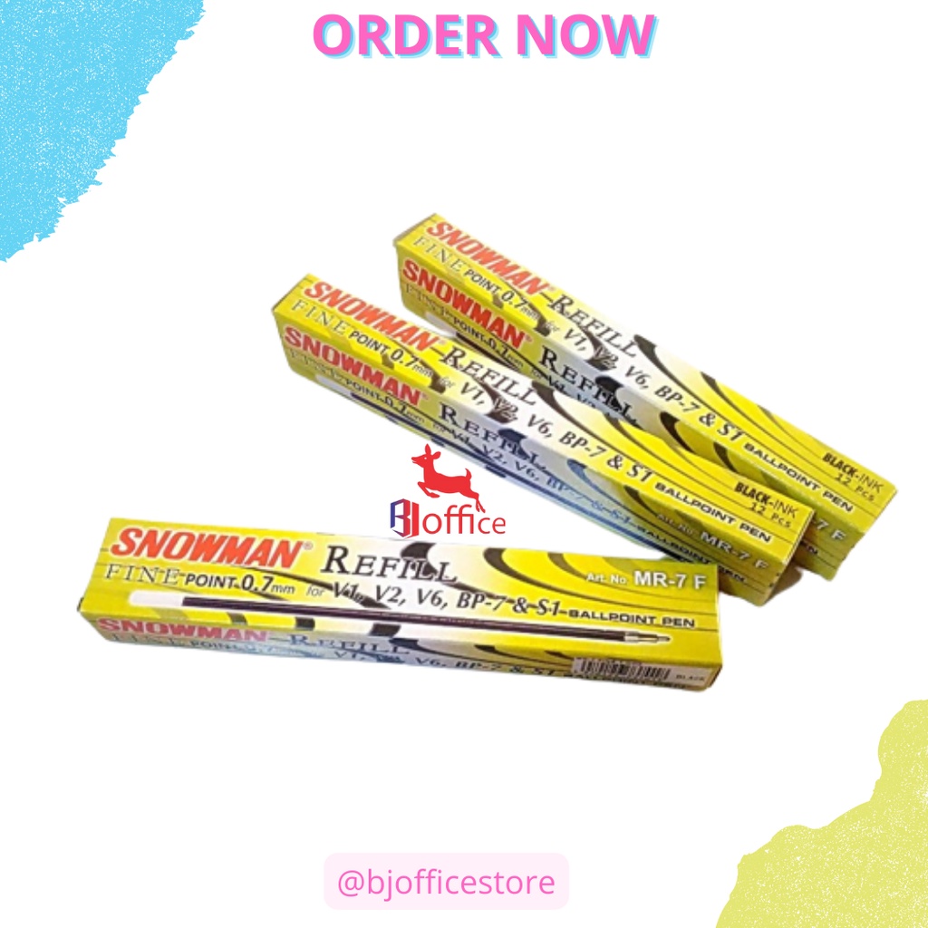 

Refill / Isi / Tinta Pulpen / Bolpen Snowman V1 , V2 ,V6 ,BP-7 ,S1 Hitam, Biru, Merah