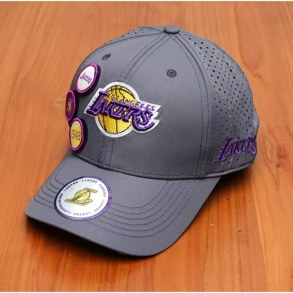 Topi Lakers Los Angels Topi Baseball Pria NBA Import Mirror ORI