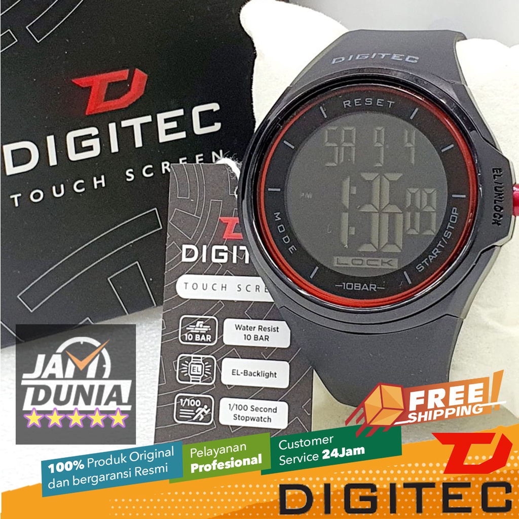 JAM TANGAN DIGITEC ORIGINAL - RS DIGITEC DS-8086T RD DS8086 JAM DIGITEC 8086 JAM TANGAN PRIA TR
