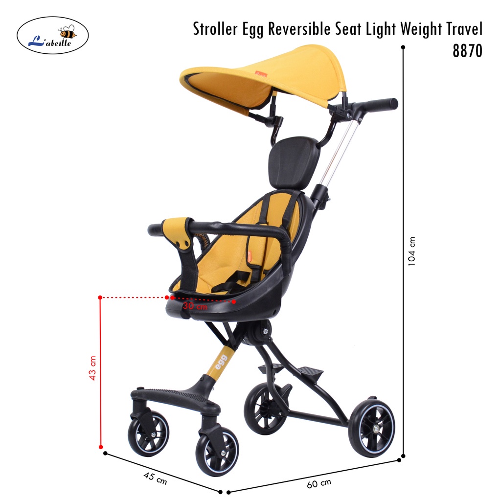 Makassar - Stroller Travelling Micro Trike Labeille 8870 Egg Menyerupai Micro trike V1