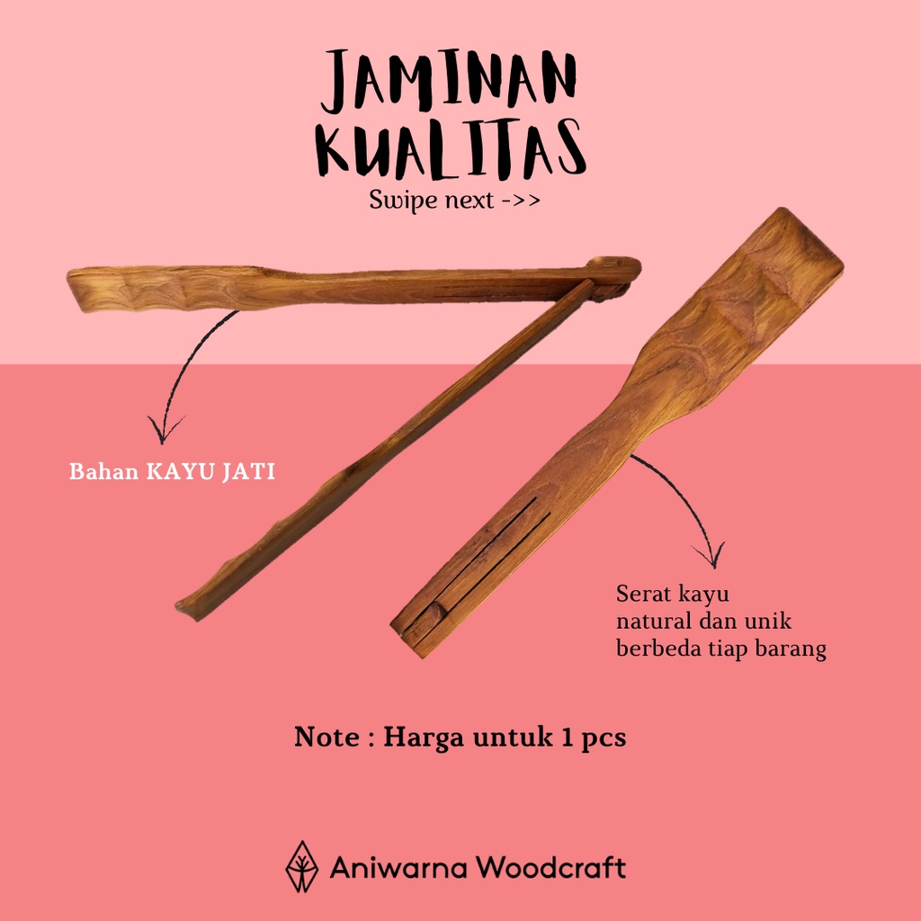 Capit Kayu / Penjepit Makanan Kayu Jati