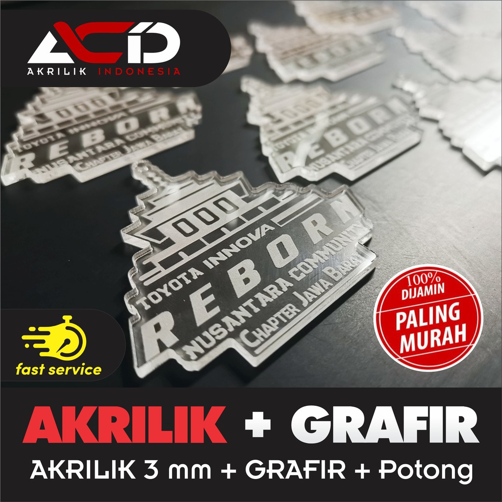 

JASA LASER CUTTING / JASA GRAFIR ACRYLIC - TERMURAH - Bening 3 mm
