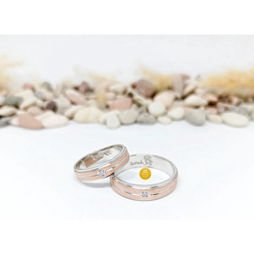 CINCIN NIKAH CUSTOM BERBAHAN PLATINUM DAN EMAS KUNING