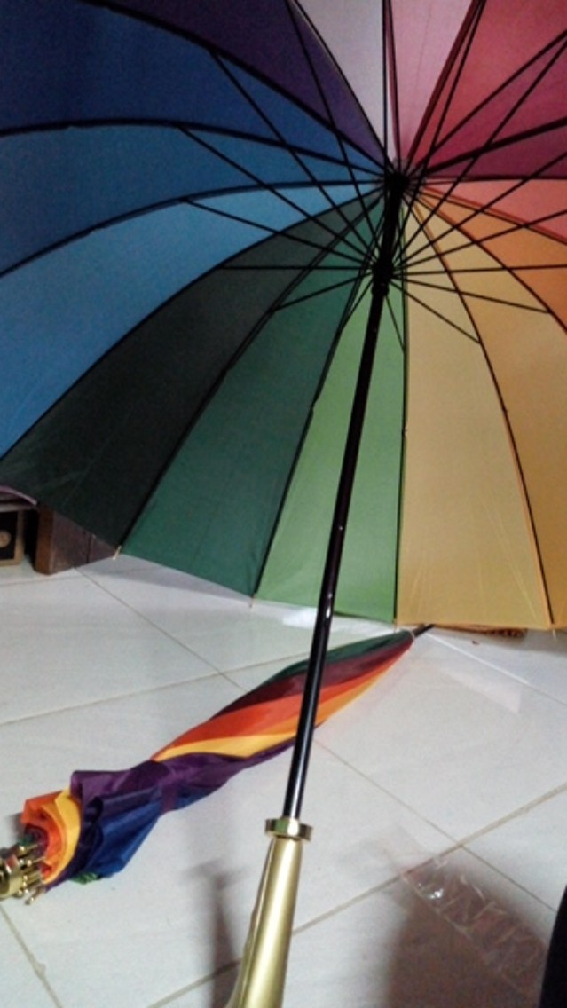 Payung Golf Pelangi Besar Warna Warni 16 Jari Rainbow Jumbo Umbrella /wajib Baca Deskripsi