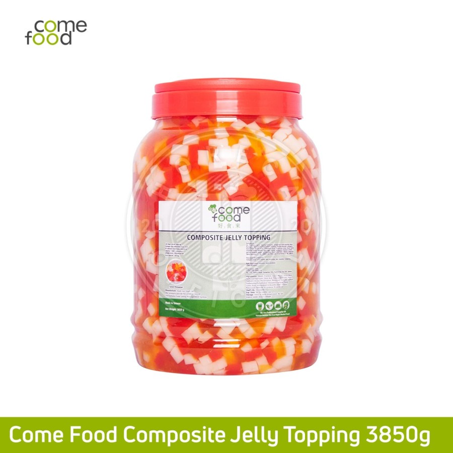 

COME FOOD COMPOSITE JELLY TOPPING RAINBOW 3850GR / JELLY RAINBOW RASA ORIGINAL 3.8KG