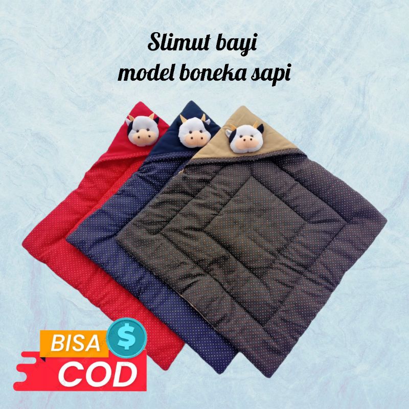 Selimut bayi boneka sapi Selimut perlengkapan bayi