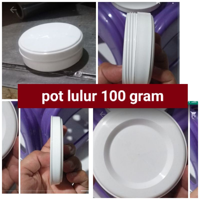 POT LULUR 100 GR, 100 GRAM/  POT POMADE KOSONG / POT SALEP / WADAH LULUR / LULUR SEKAR JAGAT