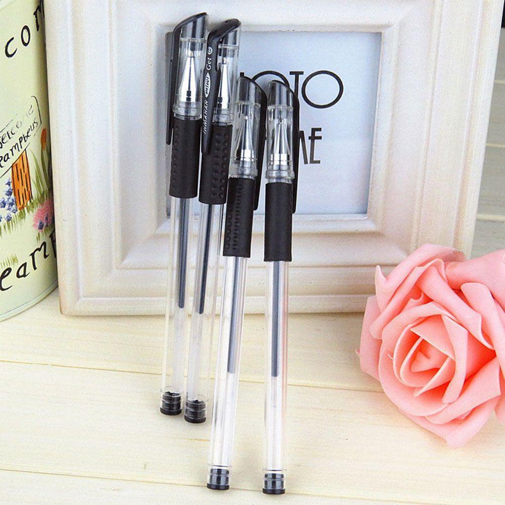 Lanfy 10 Pcs RollerBall Ballpoint Pen 10 Pcs Siswa Digunakan Di Kantor Sekolah RollerBall Tinta Hitam