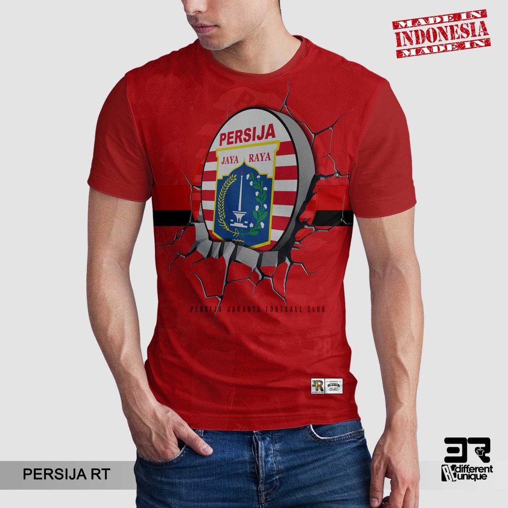 [ COD ] KAOS PRINTING GAMBAR TEAM SEPAKBOLA PERSIJA JAKARTA RT - BAJU SEPAK BOLA INDONESIA DISTRO OR