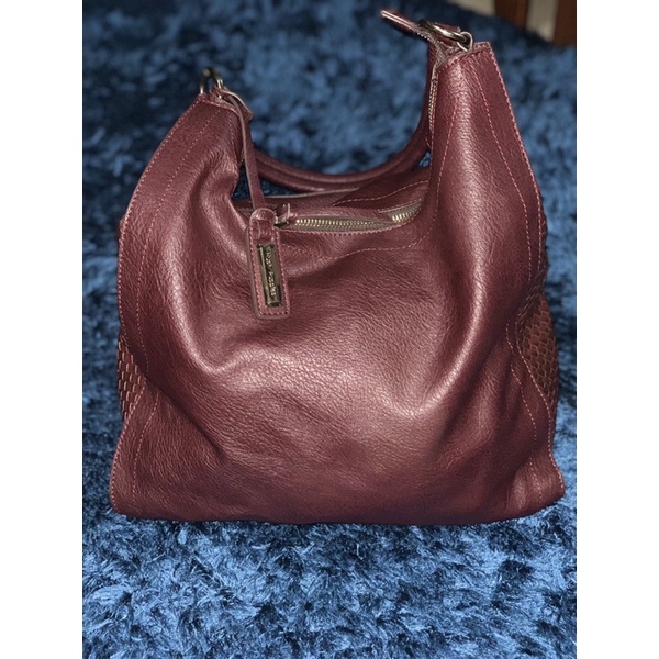 Preloved Hush Puppies Issy Shoulder (L) Maroon