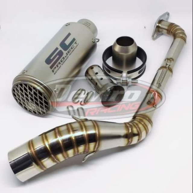 Knalpot SC-Project CR-T with Mesh Full System NMAX 155 / AEROX 155 VVA