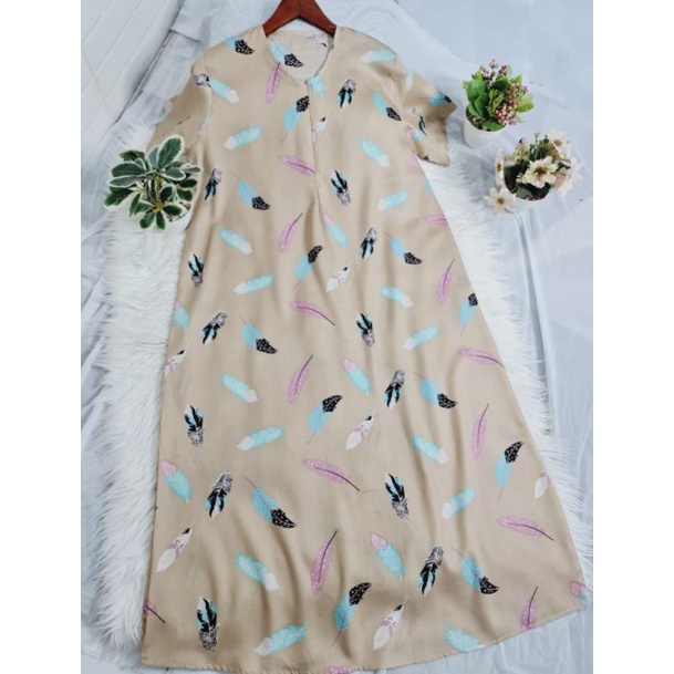 Daster kekinian/dress busui/dress kekinian/daster rayon viscose/daster