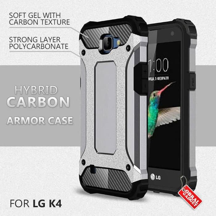 LG K4 Hybrid Shockproof Slim Armor Hard & Soft Case Casing 4G LTE Dual