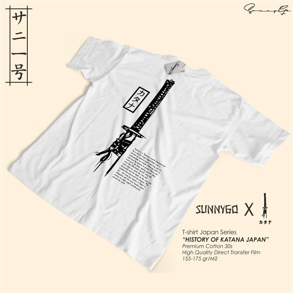 SunnyGo KAOS T SHIRT KATANA SAMURAI JEPANG PRIA WANITA TEE / BAJU KAOS DISTRO SAMURAI JEPANG