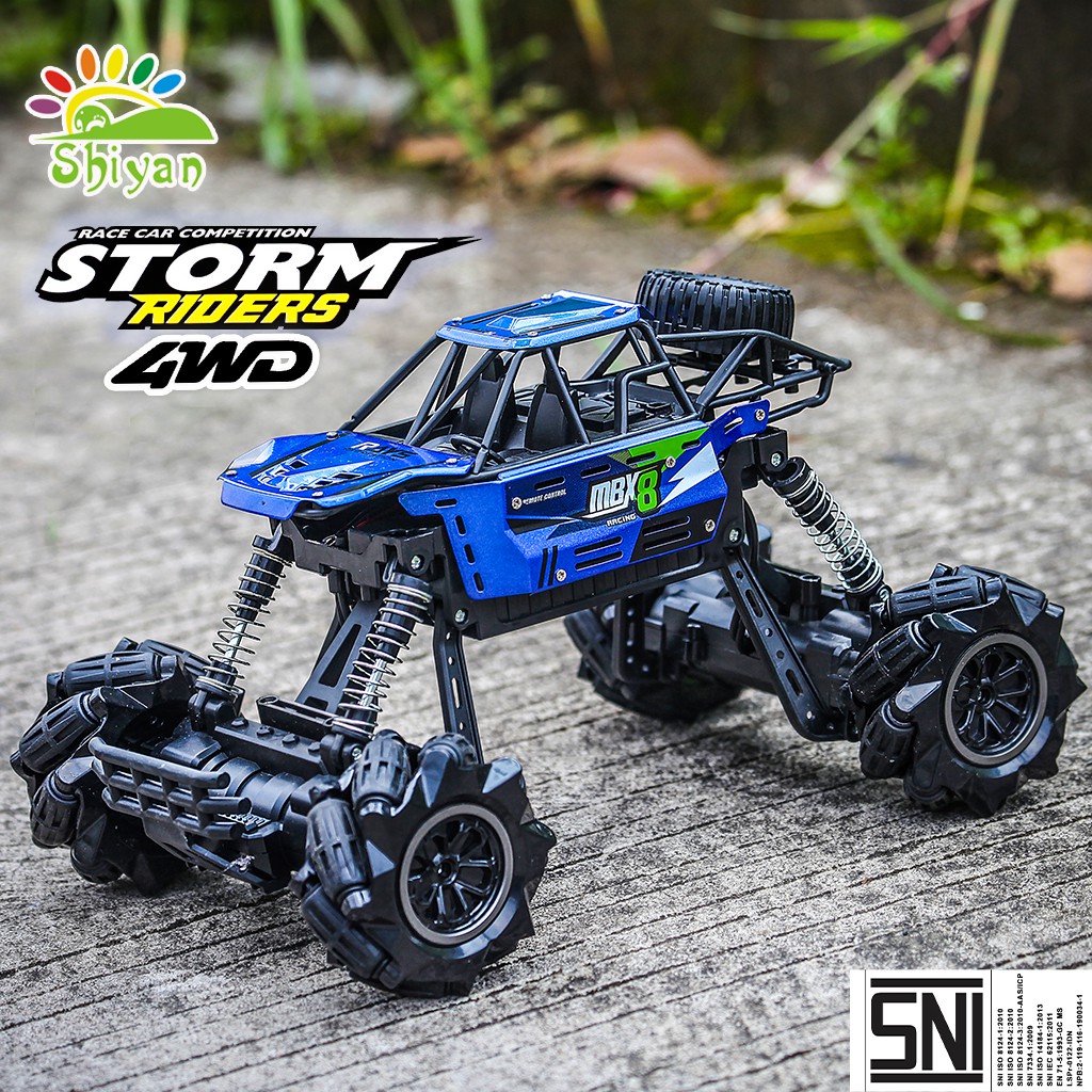 [Shiyan] mainan rc mobil big monster 4WD truck storm riders model terbaru gratis baterai dengan cas