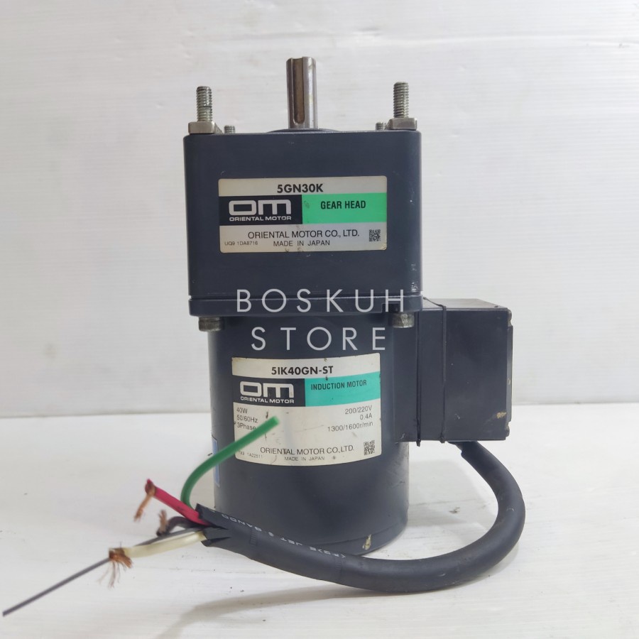 Ac Motor Gearbox Oriental Motor 40W 1:30 220V