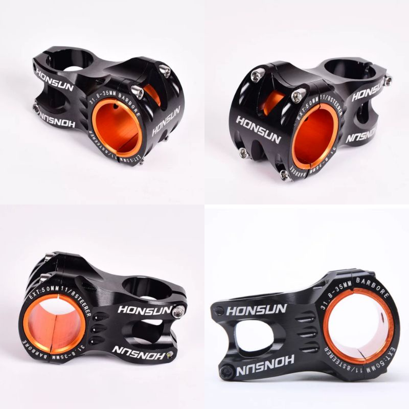 SP22D Honsun Stem 31.8 mm Panjang 50 mm OS Stem Handlebar Sepeda AM XC Hitam