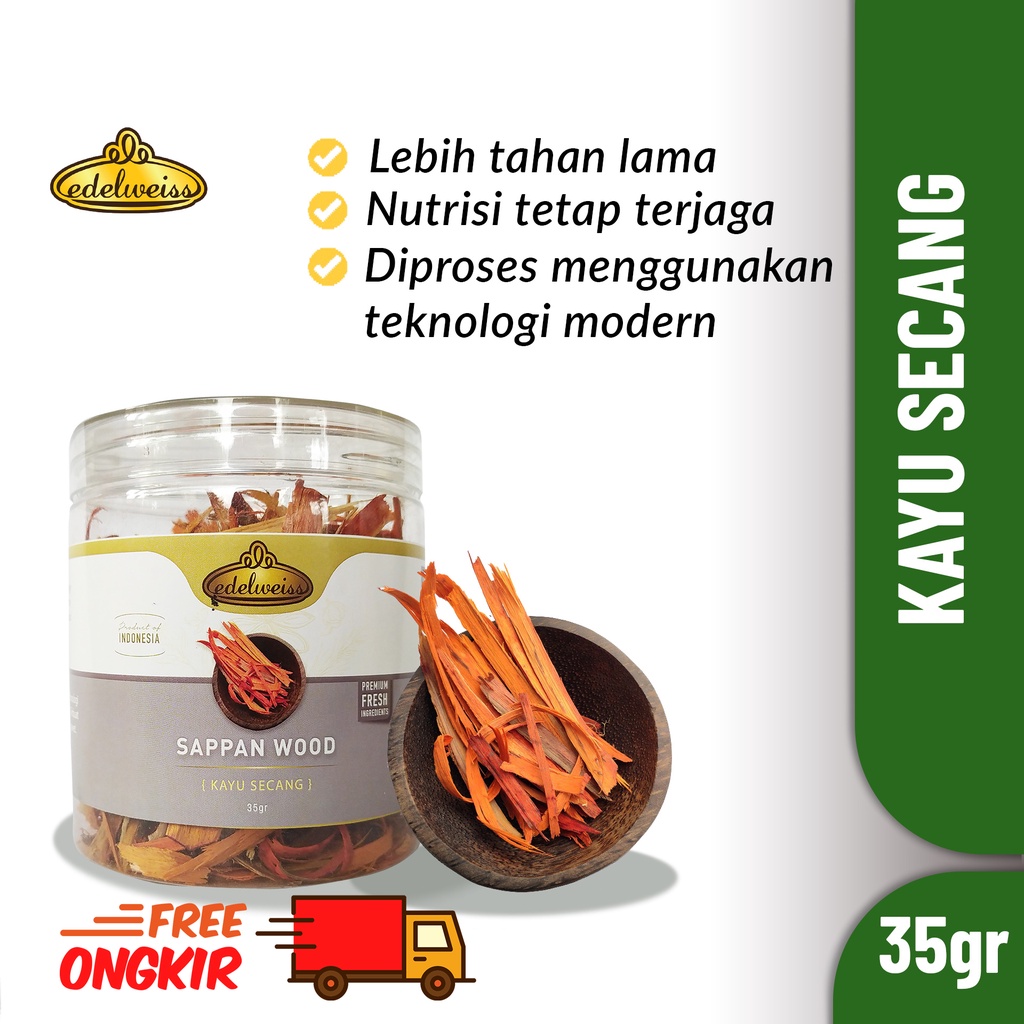 

Edelweiss Rempah Kayu Secang Serut (Sappan Wood) 35gr