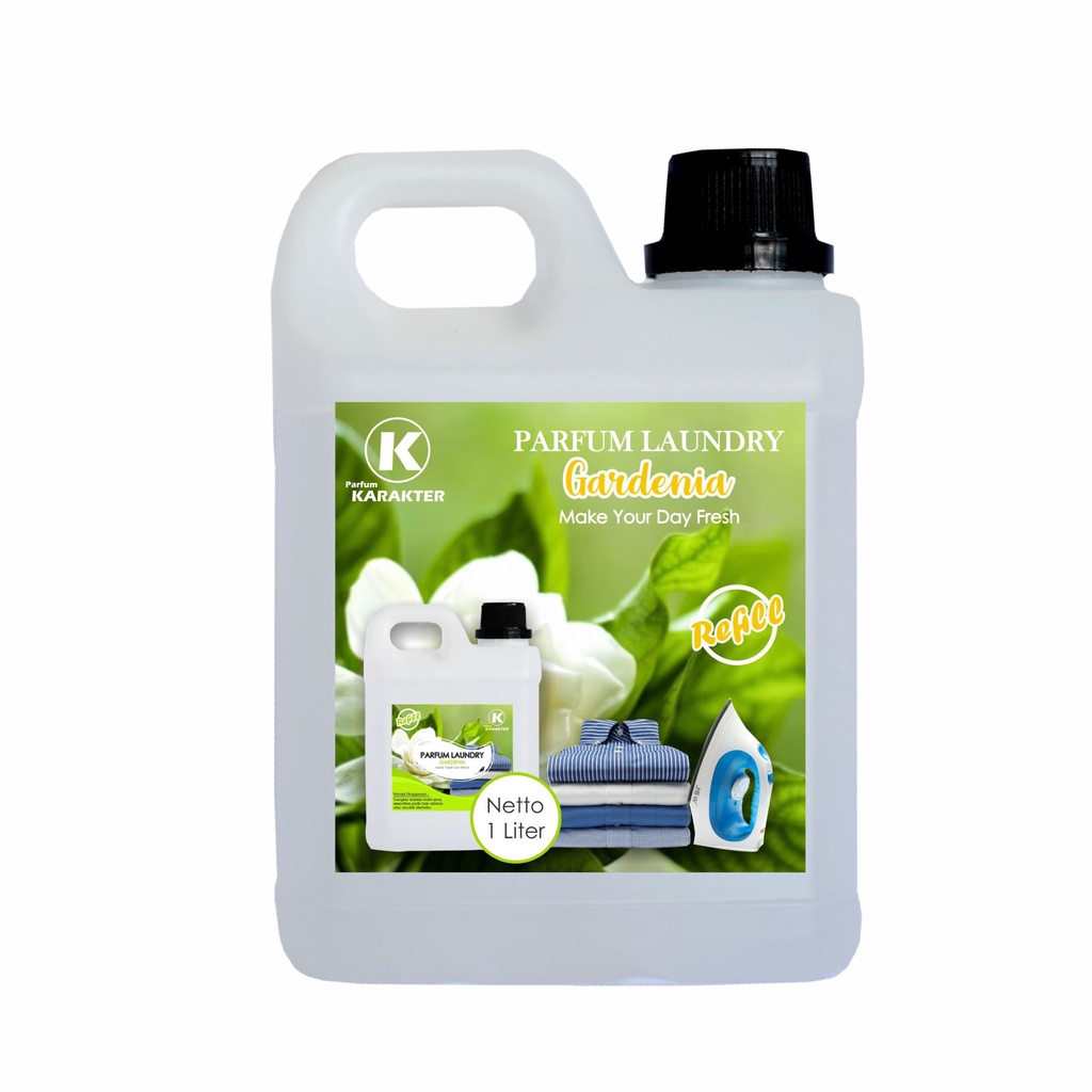 Parfum Laundry Gardenia 1 Liter | Pewangi Laundry Pakaian Harum Wangi Tahan Lama | Bisa Cod | Terlaris