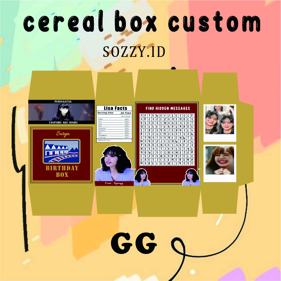 cereal box custom rokok I box ulang tahun I kado murah unik