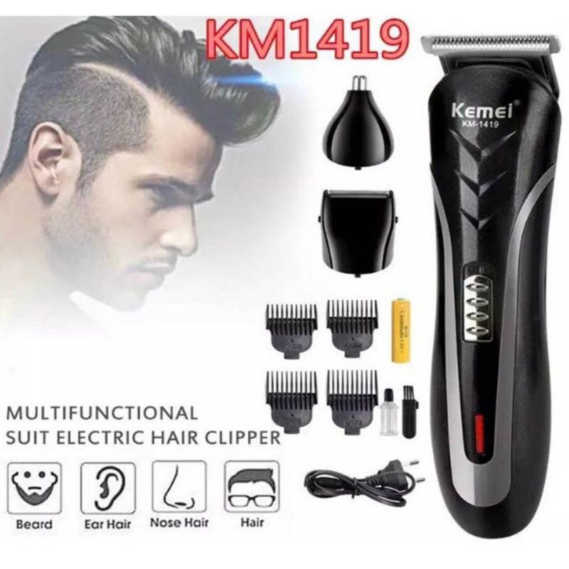 Mesin cukur rambut Kemei KM-1419 professional hair shaver rechargeable bergaransi