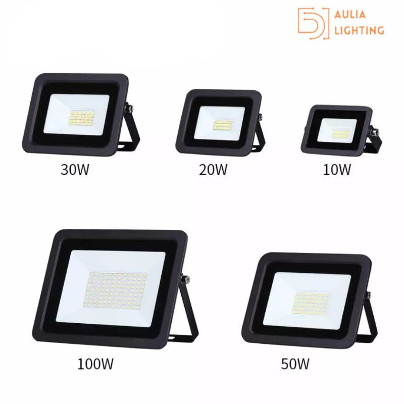 Lampu Sorot LED 10W 20W 30W 50W 100W Flood Light Outdoor Waterproof Tembak Taman Lapangan Hias Panggung Anti Air Hujan 10 20 Watt 30 50 100 Emico SNI