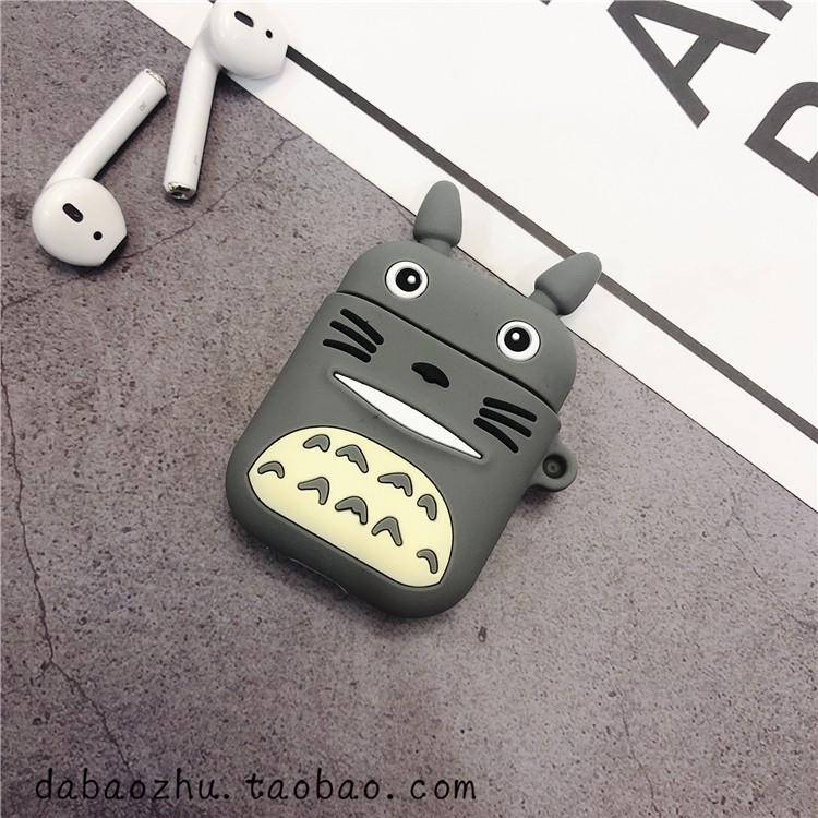 Case Pelindung Bahan Silikon Motif Kartun Dengan Pengait Untuk Airpods 1 / 2 i12-Totoro Jiran saya 3