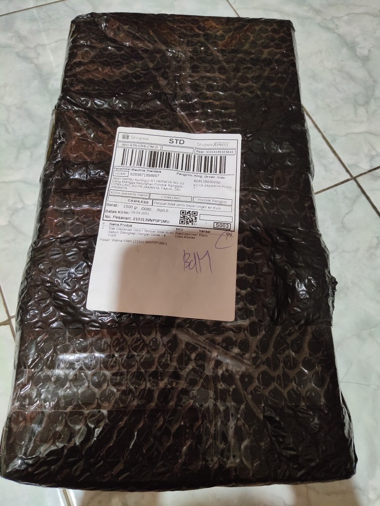 Rak Dispenser Odol / Tempat Sikat Botol Sabun Dilengkapi Dengan Gelas - 4 Cups