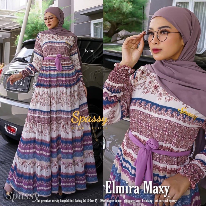 SALE !! GAMIS CERUTY PRINTING SQUARE YUNDY JASMINE AINUN #2 MIPOSA - Maxy Dress Bahan Ceruty Wolfis Motif