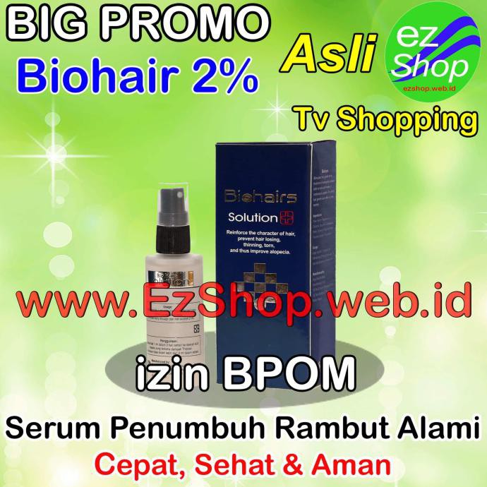 Diskon Bio Hair Solution 2% Serum Penumbuh Rambut Alami Tonic Biohair Bagus